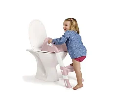 Reductor Baño con Escalón Kiddyloo Rosa Empolvado