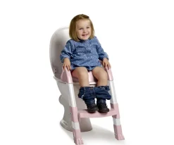 Reductor Baño con Escalón Kiddyloo Rosa Empolvado
