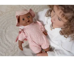 Ropita de Muñeca Rosa con Flores