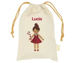 Saco Navidad Pequeño Gingerbread Girl Personalizable