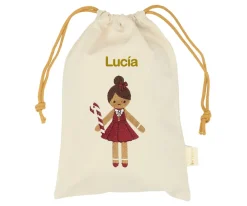 Saco Navidad Pequeño Gingerbread Girl Personalizable