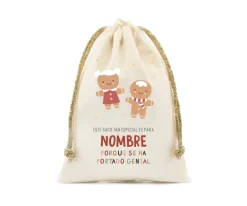Saco Pequeño Personalizado Gingerbread Cookies