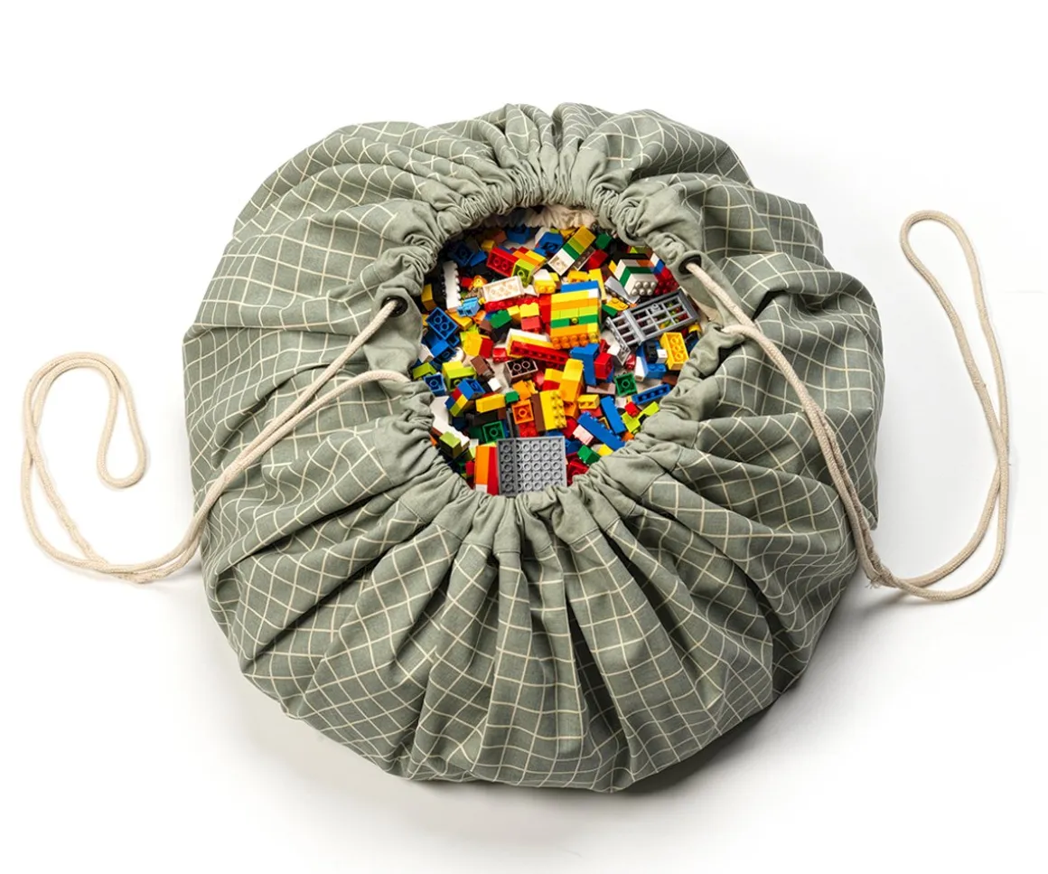 Saco Reversible Play & Go Noomad Classic Orgánico Cuadros Green