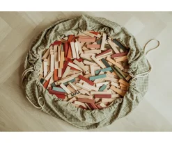 Saco Reversible Play & Go Noomad Classic Orgánico Cuadros Green