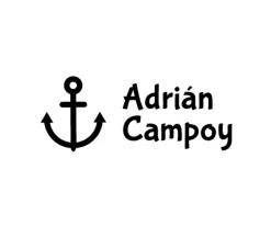 Sello Personalizado Ancla + Cinta Blanca para Ropa Oscura