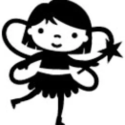 Sello Personalizado Hada + Cinta Blanca para Ropa Oscura