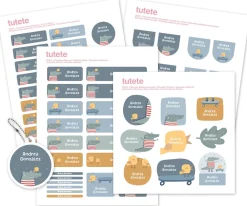 Sello Personalizado Pollito + Combinado Termo y Pegatinas Croc