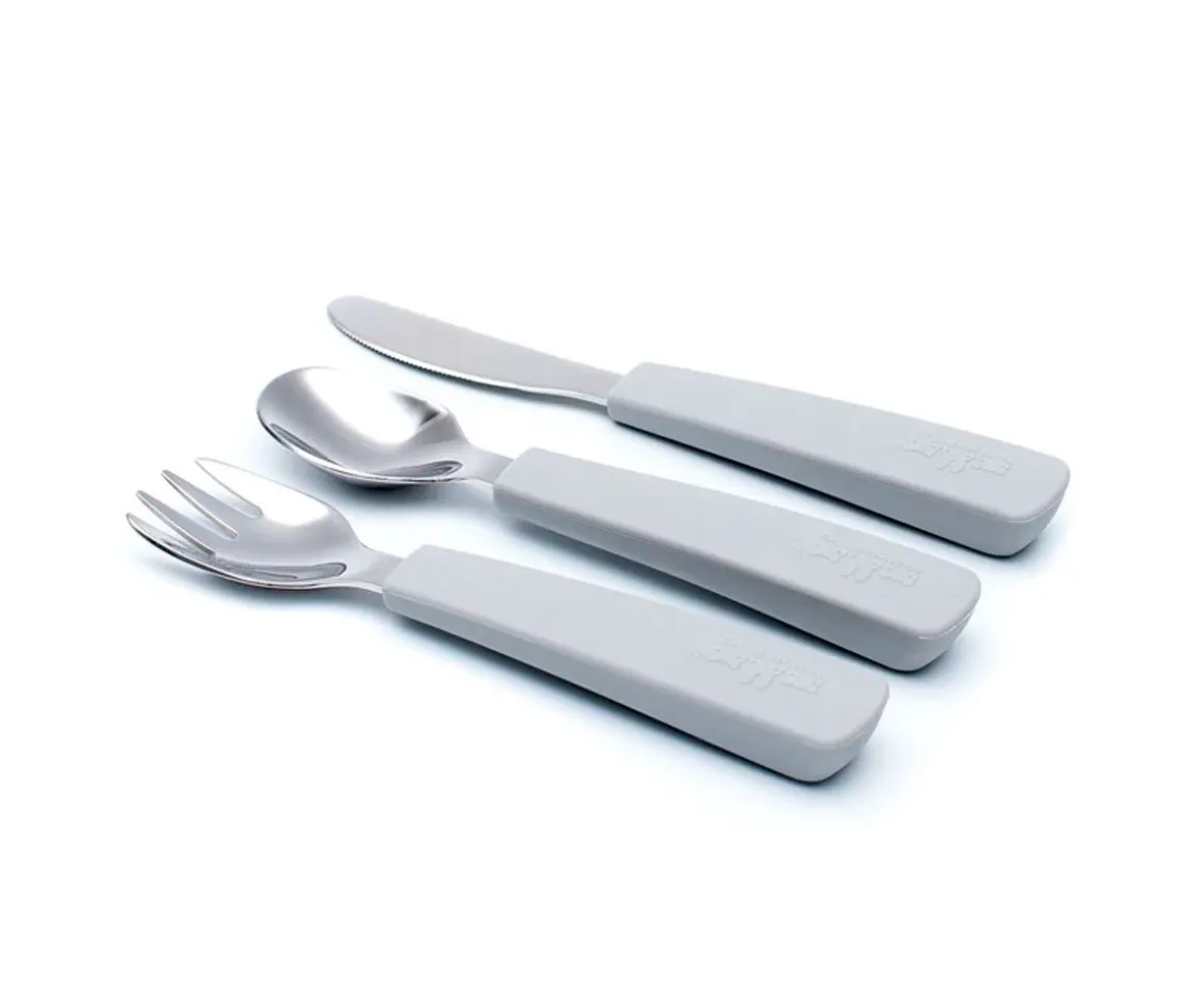 Set 3 Cubiertos Feedie Gris