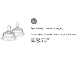 Set 2 Tetinas Para Biberón Mio Flujo Lento