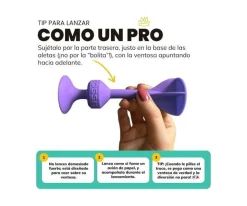 Set de 3 Dardos de Silicona con Ventosa Lavanda