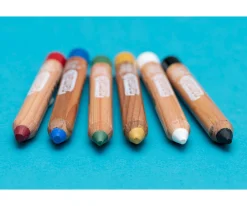 Set De 6 Lápices Maquillaje Facial Colores Rainbow