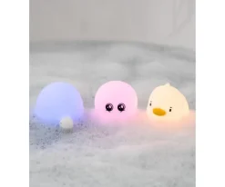 Set de 3 Mini Lámparas Ocean Tortuga, Patito y Pulpo