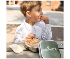 Set de Caja Bento y 2 Silipods de Silicona Acero Aqua