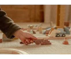 Set de Construcción con Grúa de Madera FSC