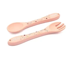 Set de Cuchara y Tenedor de Silicona Pulpo