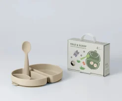 Set de Plato y Cuchara de Silicona Plegable Avena