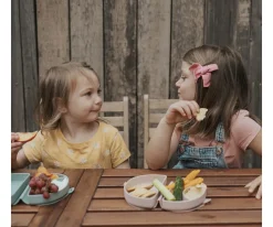 Set de Plato y Cuchara de Silicona Plegable Pink/Cotton Candy