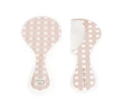 Set Peine y Cepillo Bebe Cuadro Rosa