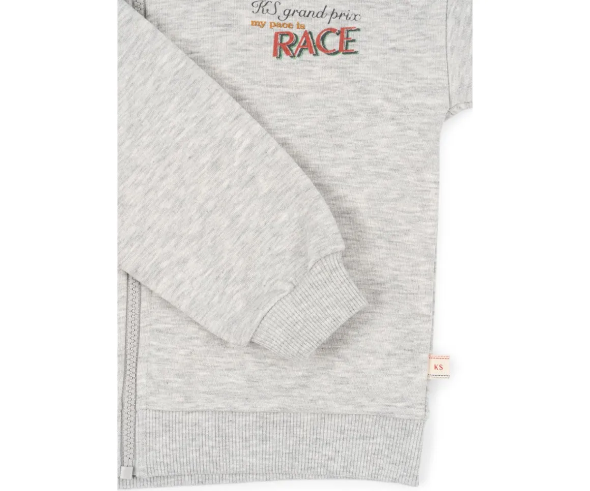 Sudadera con Capucha y Cremallera Lou Grey Melange