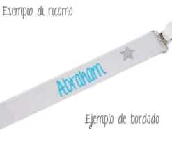 Sujetachupetes Personalizado Corona Rosa