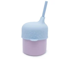 Tapa Sippie para Vaso Silicona Azul Empolvado