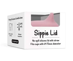 Tapa Sippie para Vaso Silicona Rosa Empolvado