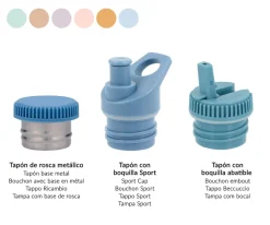 Tapón Sport Serenity Blue para Botella Acero Tutete
