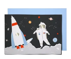 Tarjeta de Cumpleaños Space 3d Scene