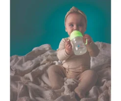 Taza Con Pajita Flexible Brilla en la Oscuridad