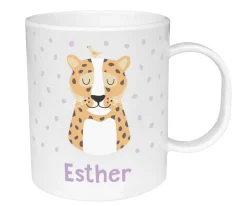Taza de Plástico Personalizada Leopardo