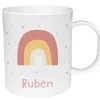 Taza de Plástico Personalizada Arcoíris Rosa