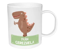 Taza de Plástico Personalizada Dinosaurio