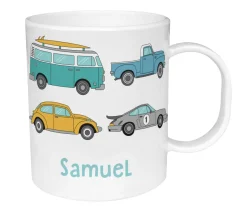 Taza de Plástico Personalizada Coches