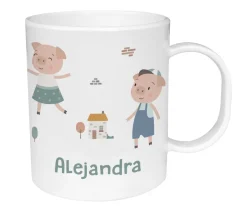 Taza de Plástico Personalizada The Three Little Pigs