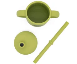 Taza de Silicona con Pajita Dinosaurio 120ml