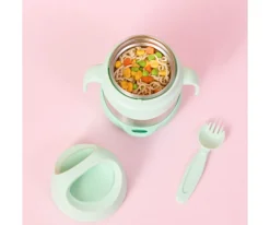 Termo con Cuchara / Tenedor 335 ml Indigo Spearmint