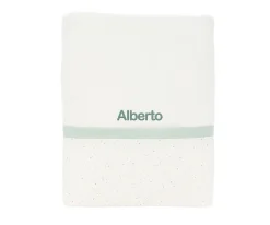 Toalla de Baño Rainbow Dots Verde Personalizable