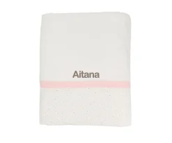 Toalla de Baño Rainbow Dots Rosa Personalizable