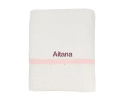 Toalla de Baño Rainbow Dots Rosa Personalizable