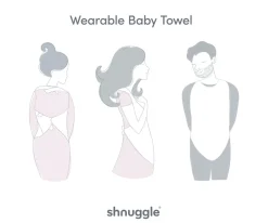 Toalla Delantal Capa Baño Bebé Bambú Azul Personalizable