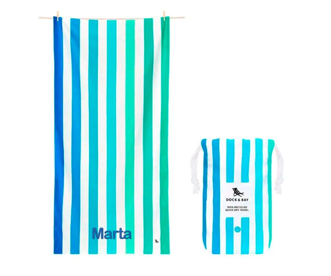 Toalla Playa Extra Large Microfibra Summer Endless River Personalizable