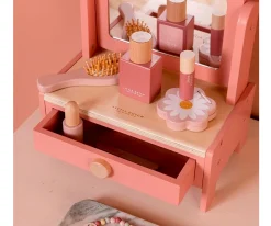 Tocador Con Set De Maquillaje Rosa Little Dutch