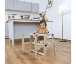 Torre Aprendizaje Montessori Mesa y Silla Silver / Mocha Mouse