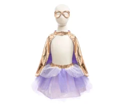 Tutú, Capa y Máscara Super-Duper Metallic Rose Gold/Lilac 4-6 años