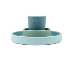 Vajilla de Silicona Happy Clouds Azul