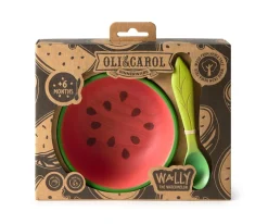 Vajilla Infantil Bol y Cuchara de Madera Wally The Watermelon