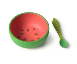 Vajilla Infantil Bol y Cuchara de Madera Wally The Watermelon
