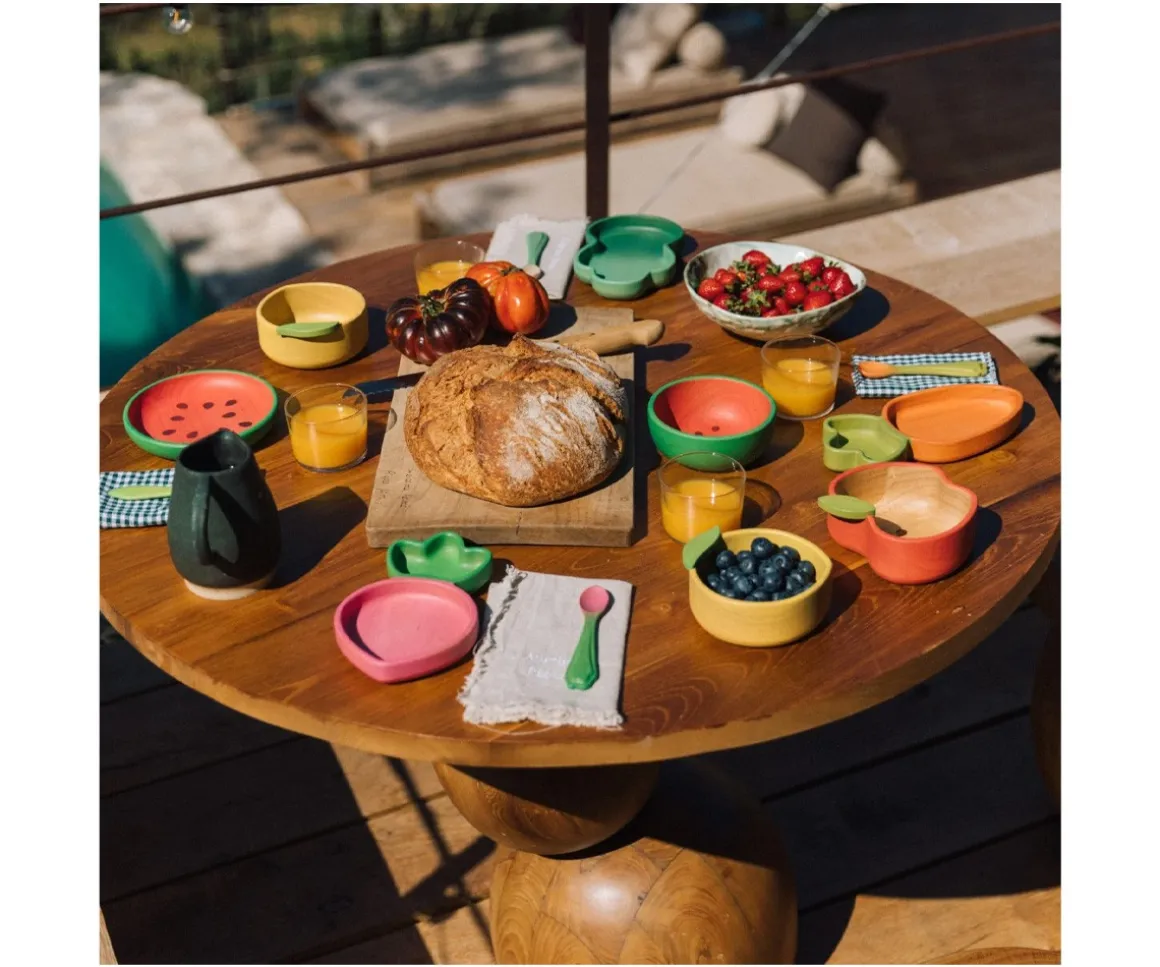 Vajilla Infantil Bol y Cuchara de Madera Lou The Lemon