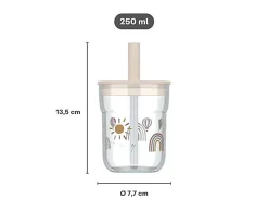 Vaso con Pajita Mio Little Farm 250 ml