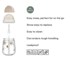 Vaso con Pajita Mio Sunshine & Rainbow 300 ml